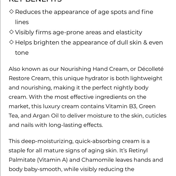 Glamour Trends LLC Restore Hand And Body Cream - Picture 5 of 5